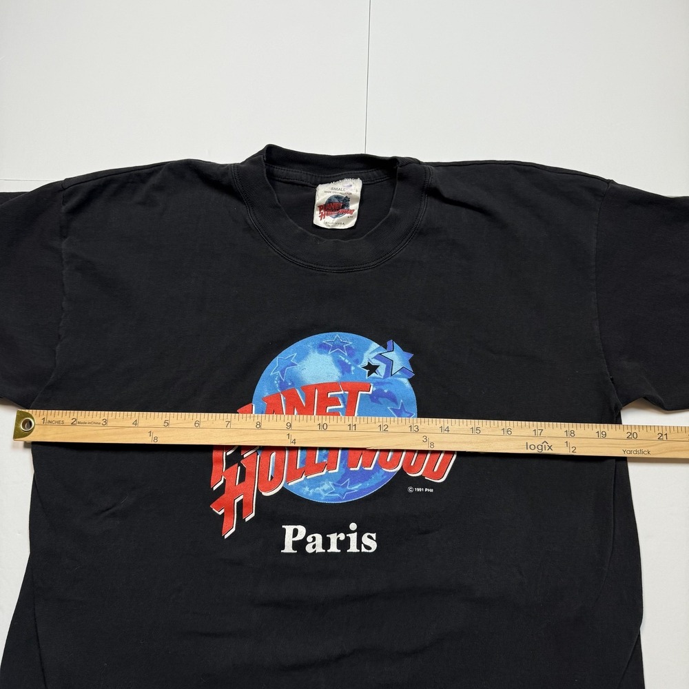 Vintage Planet Hollywood Paris Shirt Mens Small Black Restaurant Souvenir Tee‎ - Picture 6 of 6